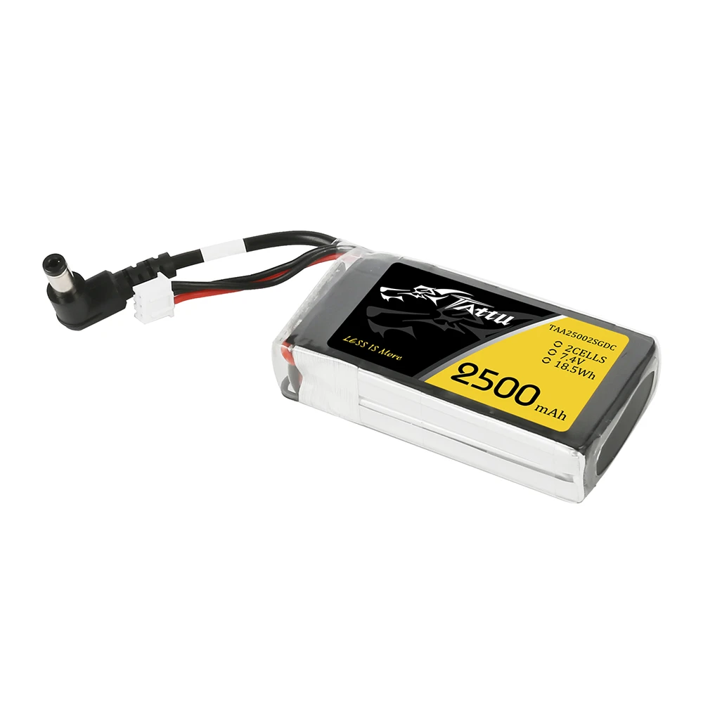 Pin kính Fatshark LiPo Tattu 2500mAh 2S 7.4V | Đầu cắm DC 5.5mm | TX&RX
